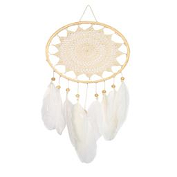 Attrape-rêves plume et macramé 20cm