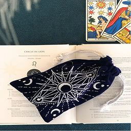 Bourse pour Cartes de Tarot Bleue