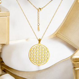 Collier Fleur de vie Cercle doré petit modèle