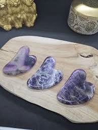 Gua Sha Coeur Améthystes Grade AA
