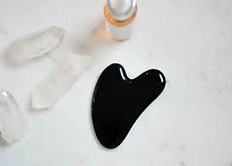 Gua sha Coeur Obsidienne Noir Grade A