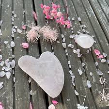 Gua Sha Coeur Quartz rose Grade A