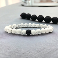 Howlite - Pierre de lave Grade AA 8mm
