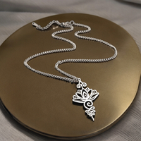 Collier Fleur de Lotus équilibre Argenté 