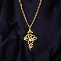 Collier Fleur de Lotus équilibre Doré